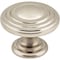 Jeffrey Alexander 1-1/4" Diameter Satin Nickel Stacked Bremen 2 Cabinet Knob 137SN - alternate 1